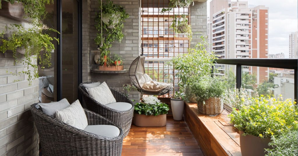 Vertical garden in an apartment