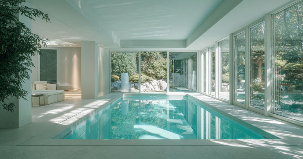 plantas para área da piscina